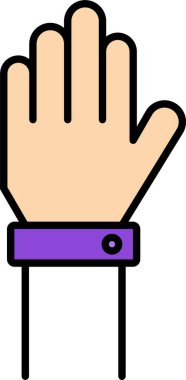 El Satırı Doldurulmuş Simge Tasarımı Yükselt