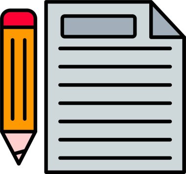 Kağıt Satırı Doldurulmuş Simge Tasarımı