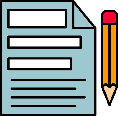 Dosya Satırı Doldurulmuş Simge Tasarımı