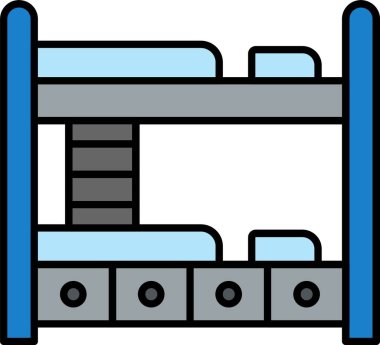 Bunk Yatak Satırı Simge Tasarımı