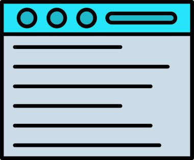 Simge Tasarımı Doldurulmuş Web Tarayıcı Satırı