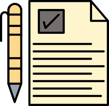 Simge Tasarımı Doldurulmuş Belge Satırı