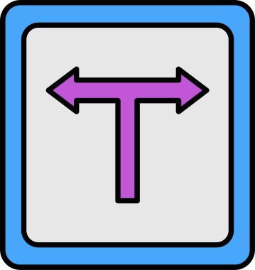 Simge Tasarımı Doldurulmuş T Junction Satırı