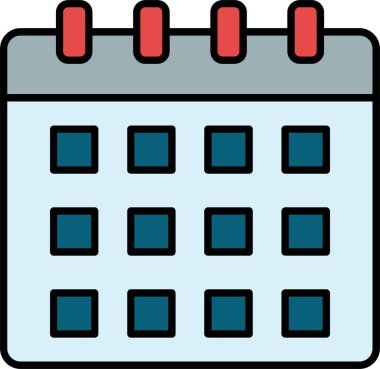 Takvim Satırı Simge Tasarımı Dolduruldu