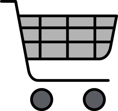 Alışveriş Sepeti Hattı Simge Tasarımı Dolduruldu