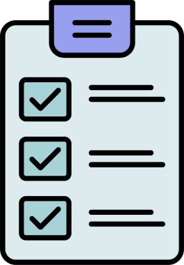 Kontrol Listesi Satırı Doldurulmuş Simge Tasarımı