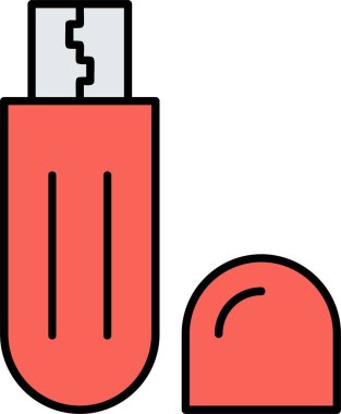 Flash Disk Satırı Doldurulmuş Simge Tasarımı