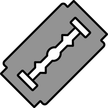 Traş Bıçağı Satırı Simge Tasarımı Dolduruldu