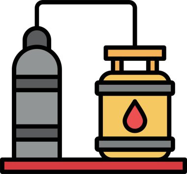 Yağ Rafineri Satırı Simge Tasarımı Dolduruldu