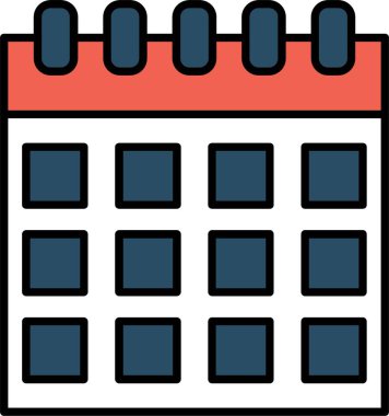 Takvim Satırı Doldurulmuş simge Tasarımı