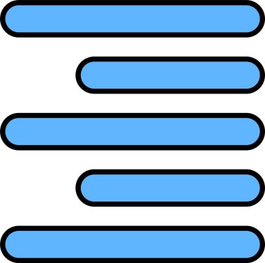Yatay Sağ Hizalama Satırı Simge Tasarımı