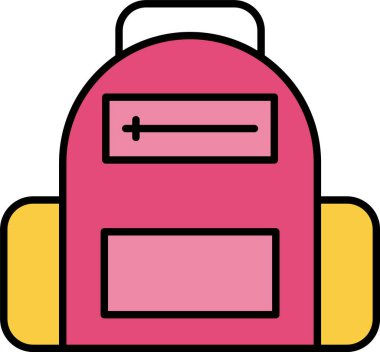 Okul Çantası Satırı Simge Tasarımı
