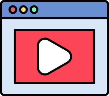 Çevrimiçi Sınıf Satırı Dolu Simge Tasarımı