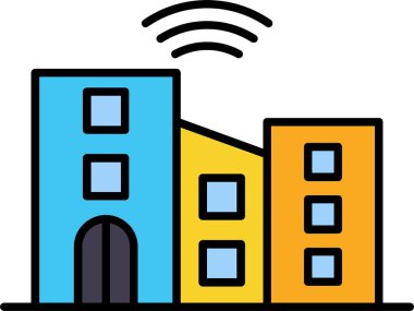 Akıllı Şehir Satırı Simge Tasarımı