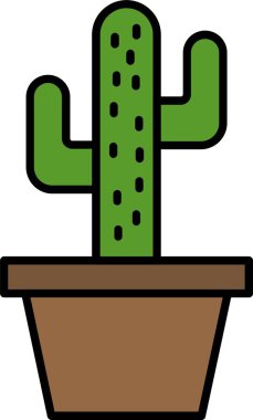 Kaktüs Satırı Simge Tasarımı