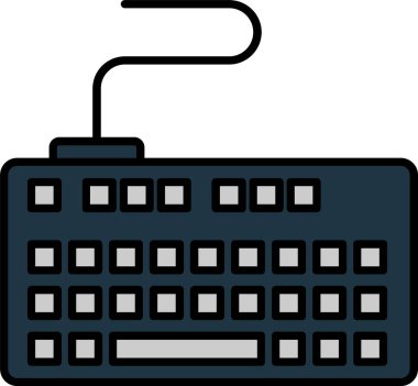 Klavye Satırı Doldurulmuş Simge Tasarımı