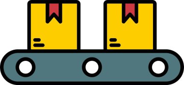 Paket Satırı Doldurulmuş Simge Tasarımı