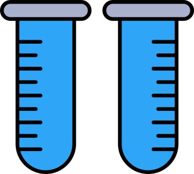 Test Tüpü Satırı Doldurulmuş Simge Tasarımı