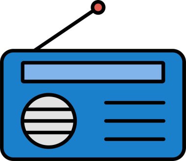 Radyo Satırı Doldurulmuş simge Tasarımı