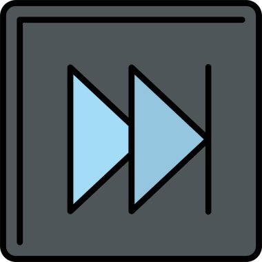 Hızlı İleri Satır Simge Tasarımı Dolduruldu