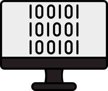 Simge Tasarımı Doldurulmuş İkili Kod Satırı