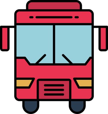 Otobüs Satırı Dolu Simge Tasarımı