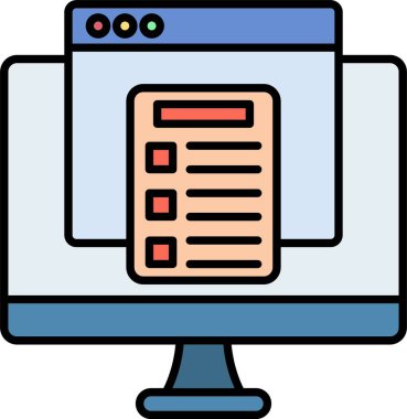 Simge Tasarımı Doldurulmuş E-Öğrenme Satırı