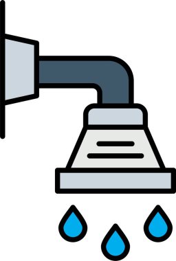 Duş Hattı Doldurulmuş Simge Tasarımı