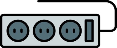 Güç Şeridi Satırı Simge Tasarımı