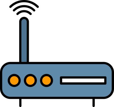 Modem Satırı Doldurulmuş Simge Tasarımı
