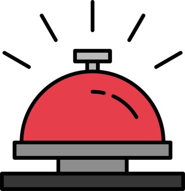 Otel Çanı Satırı Simge Tasarımı