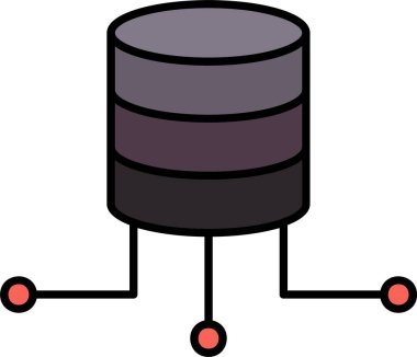 Veri Bağlantısı Satırı Doldurulmuş Simge Tasarımı