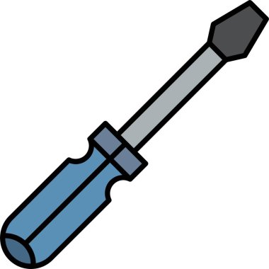 Tornavida Satırı Doldurulmuş Simge Tasarımı