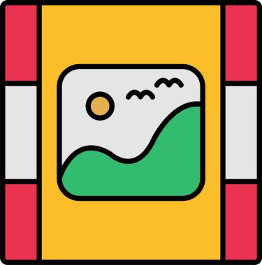 Resim Satırı Doldurulmuş Simge Tasarımı