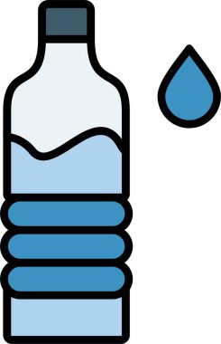 Su Şişe Çizgisi Simge Tasarımı