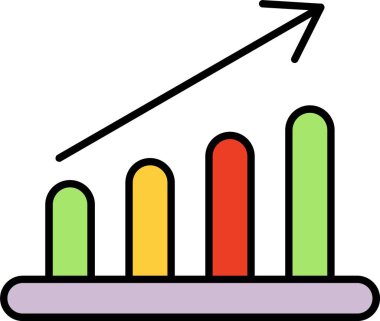 Simge Tasarımı Doldurulmuş Grafik Çubuğu Satırı