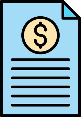 Fatura Satırı Doldurulmuş Simge Tasarımı