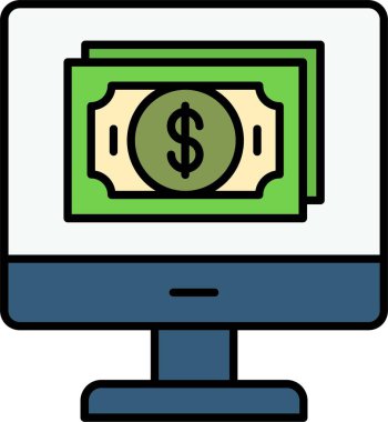 Dollor Satırı Doldurulmuş Simge Tasarımı