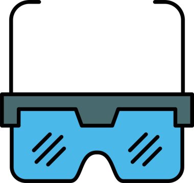 Göz Koruyucu Satırı Simge Tasarımı Dolduruldu