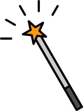 Sihirli Değnek Satırı Simge Tasarımı