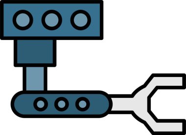Endüstriyel Robot Hattı Simge Tasarımı Doldurdu