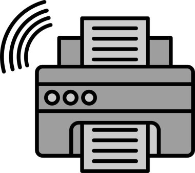 Printer Line Filled Icon Design clipart