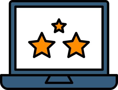 Laptop Satırı Doldurulmuş Simge Tasarımı