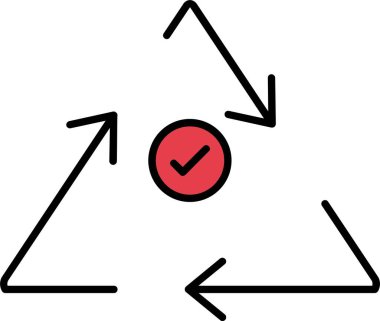 Geri Dönüşüm Satırı Dolu Simge Tasarımı