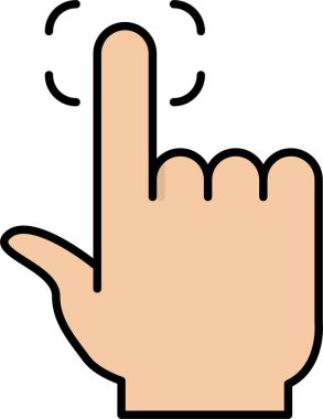 Parmak izi Satırı Simge Tasarımı Dolduruldu