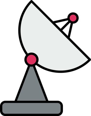 Simge Tasarımı Doldurulmuş Uydu Tabağı Satırı