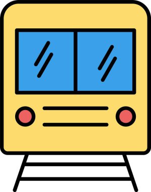 Tren Satırı Doldurulmuş Simge Tasarımı