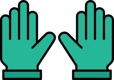 Eldiven Satırı Doldurulmuş Simge Tasarımı