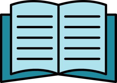 Kitap Satırı Doldurulmuş simge Tasarımı