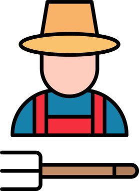 Çiftçi Satırı Doldurulmuş simge Tasarımı